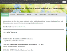 Tablet Screenshot of gruene-memmingen.de